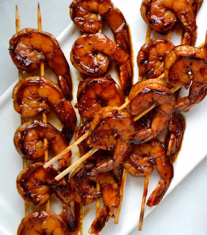 Grilled Shrimp with Peach Balsamic.