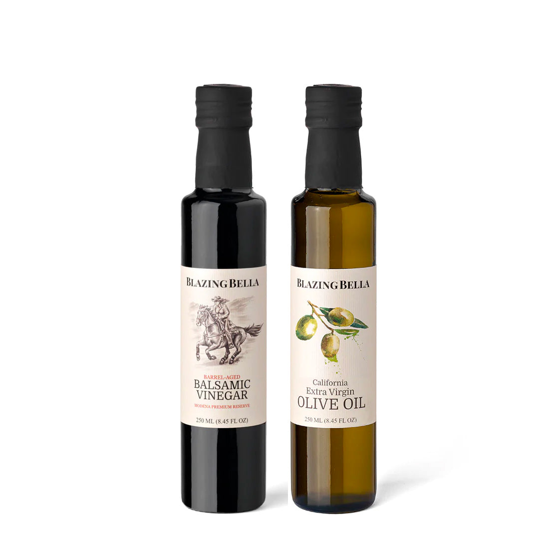 Two Pack Olive Oil / Balsamic Vinegar Gift in our signature wooden box