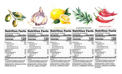 Blazing Bella Olive Oil Sampler Gift Set - Flavor Infused Olive Oil Gift Set