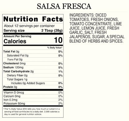 Blazing Bella Gourmet Salsa - Salsa Fresca