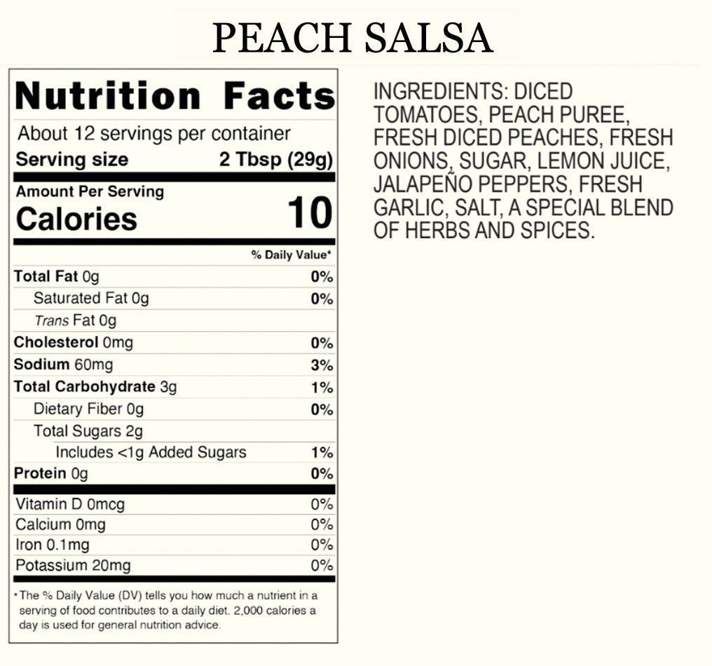 Blazing Bella Gourmet Salsa - Peach